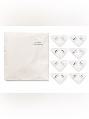 Cloth and Paper (C&P) Modern Corner Clips - Clear Acrylic (Set of 8)